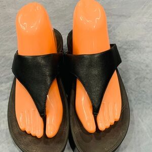 Fitflop Black Leather Sandals